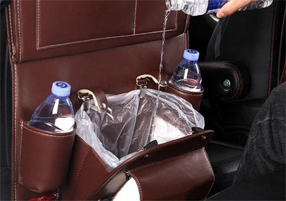 CAR SEATBACK ORGANIZER WITH FOLDABLE TABLE TRAY - FinoSphere