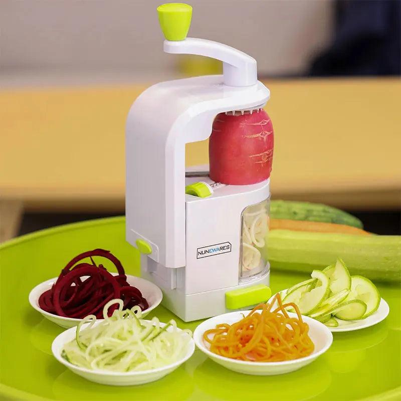 4-IN-1 Vegetable Spiralizer & Noodle Maker with Suction Cup Vegetable Cutter Slicer - FinoSphere