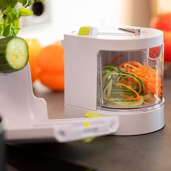 4-IN-1 Vegetable Spiralizer & Noodle Maker with Suction Cup Vegetable Cutter Slicer - FinoSphere