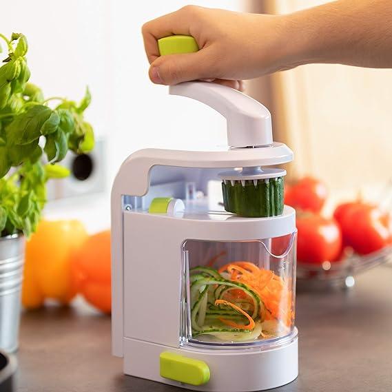 4-IN-1 Vegetable Spiralizer & Noodle Maker with Suction Cup Vegetable Cutter Slicer - FinoSphere